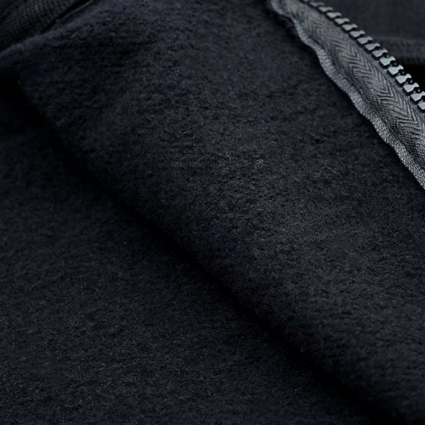 Oversized Down Shoulder Black Zipper Hoodie For Men