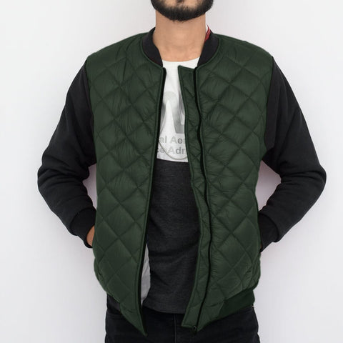 Jupiter Distinct Sleeves Puffer BomberÂ Jacket