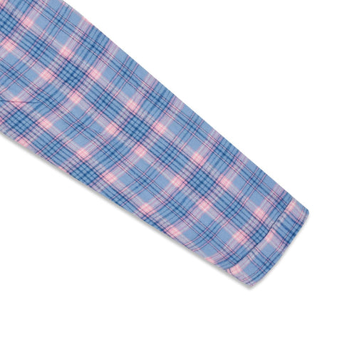 Women nightwear checkered blue Shirt