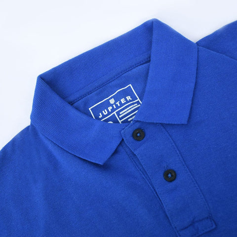 Jupiter Basic Left Chest Logo Office Cotton Polo