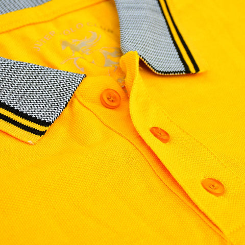 Jupiter J Logo Jaquard Collar Men Cotton Polo