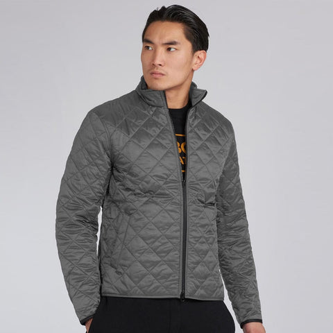 JUPITER GEOMETRIC PATTERN ZIP THROUGH PUFFER JACKET