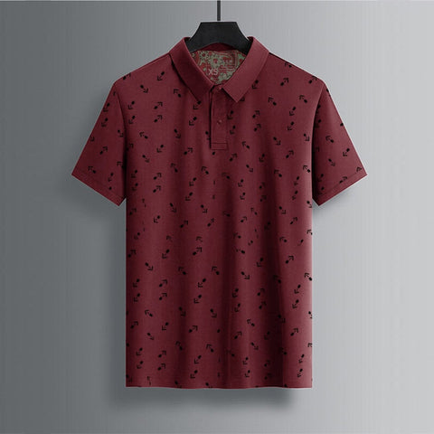 Jupiter Arrow Pattern All Over Print Cotton Polos