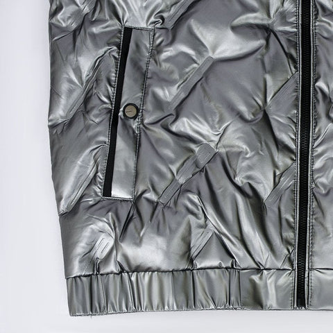 Imported Metal Look Insulation Punched Jackets for Men