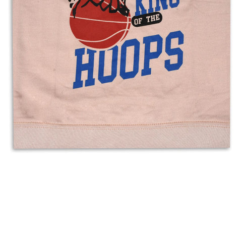 kid's Kings of the hoops Printed Baby Pink SweatShirt (1 YEARS to 12 YEARS)