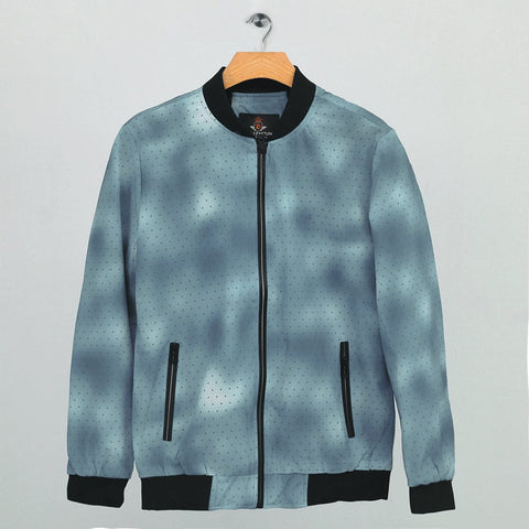 Imported tie & dye light parachute bomberÂ jacket