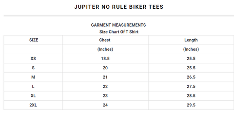 Jupiter No Rule Biker Tee