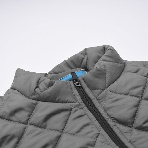 JUPITER GEOMETRIC PATTERN ZIP THROUGH PUFFER JACKET