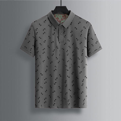 Jupiter Arrow Pattern All Over Print Cotton Polos