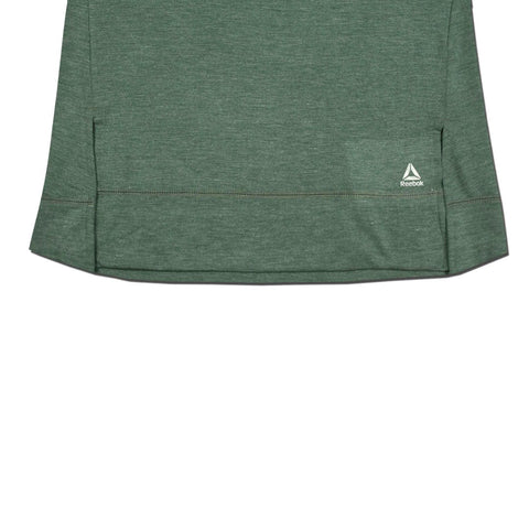 Women Classic Shoulder Slub Green Sweat