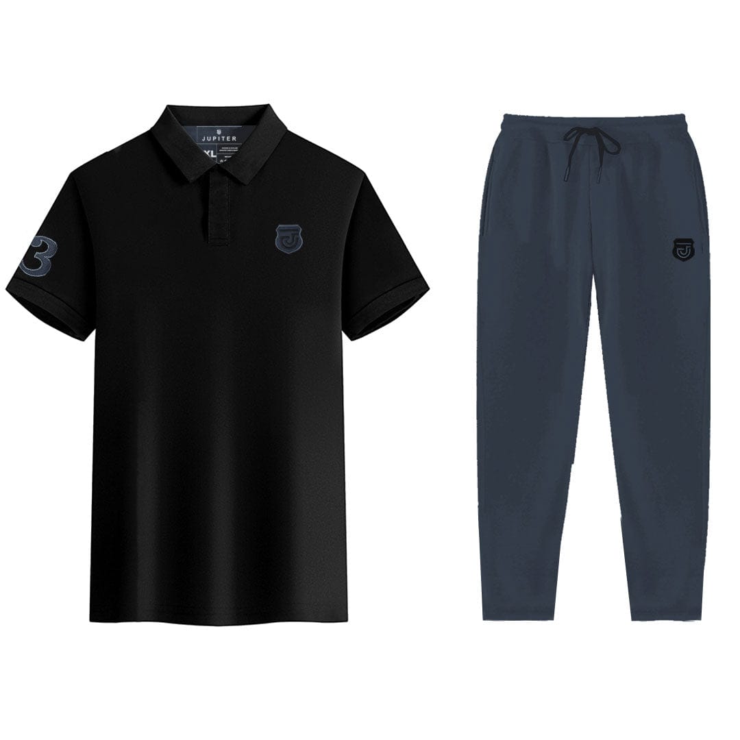 Jupiter Left Applique Logomen Contrast Track Pair With Cotton polo