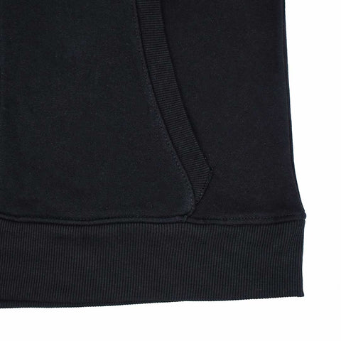 Oversized Down Shoulder Black Zipper Hoodie For Men