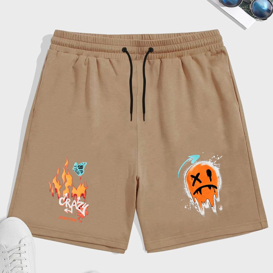 Jupiter Fire Emoji Graphic Men's Terry Shorts