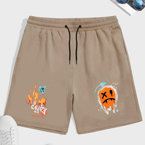 Jupiter Fire Emoji Graphic Men's Terry Shorts