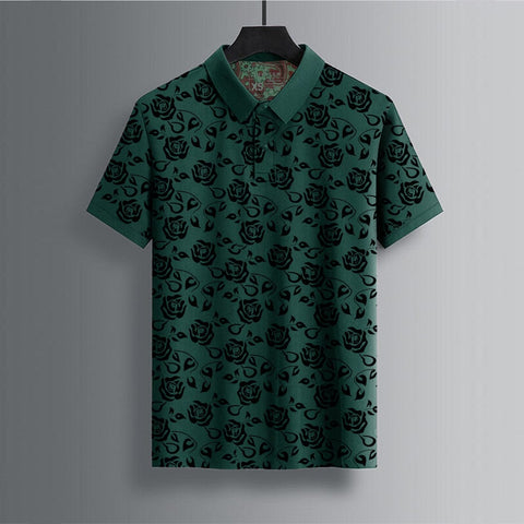 Jupiter Floral All Over Printed Cotton Polos