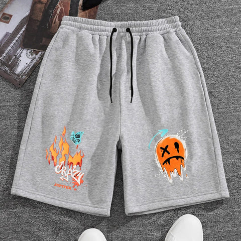 Jupiter Fire Emoji Graphic Men's Terry Shorts