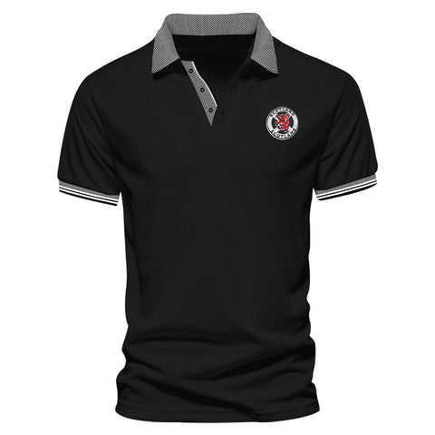 Jupiter Scotland Embroidered Badge Men Polo