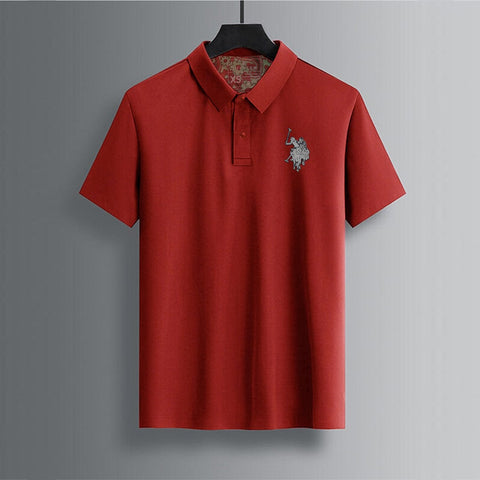 High Density Logo Cotton Polos