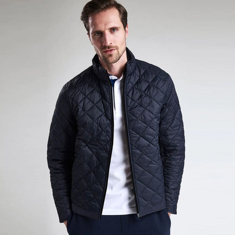 Jupiter Cross Box Stich Pattern Zip through PufferÂ Jacket