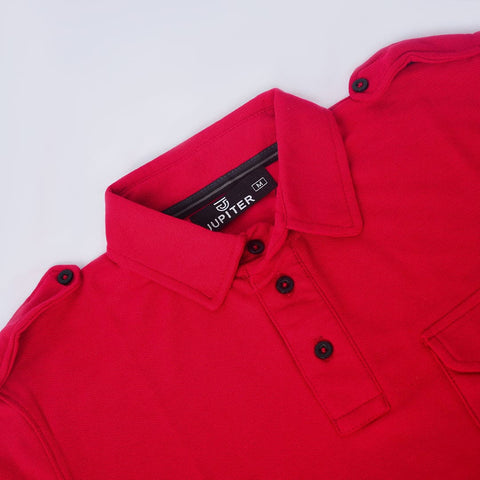 Jupiter Men Marine Cotton Polo