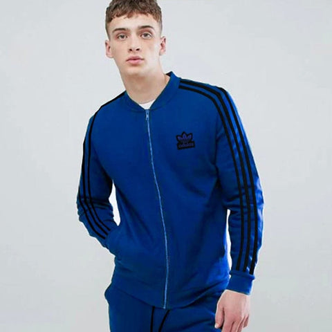 Heavy Fleece  Stripe Track Jacket