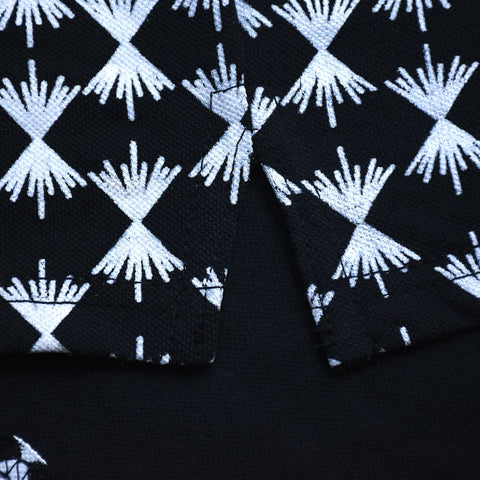 Jupiter All Over Broken Square Printed Cotton Polos