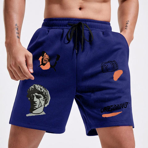 Jupiter men Figure graphic Terry shorts