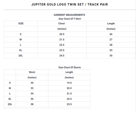 Jupiter Gold Logo Twin set / Track pair