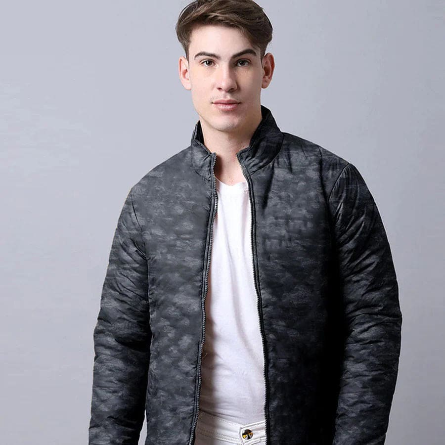 Jupiter Camouflage Zip through PufferÂ Jacket