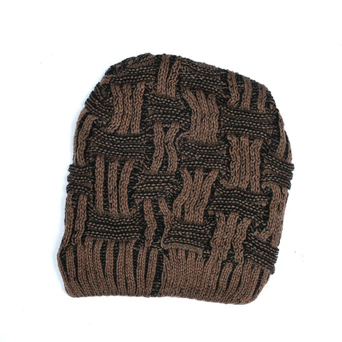 Color brush inside fur beanie