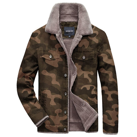 Imported Fur Lining Camouflage Jackets For Men