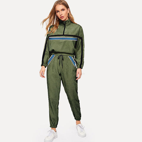 Jupiter Women High Collar Co Ord  Fleece Twin Set