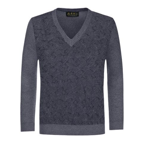 Men V Neck Long Sleeves Synthetic WoolÂ Sweaters