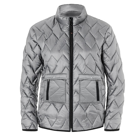 Jupiter Stand Collar puffer Jacket with Patch pockets