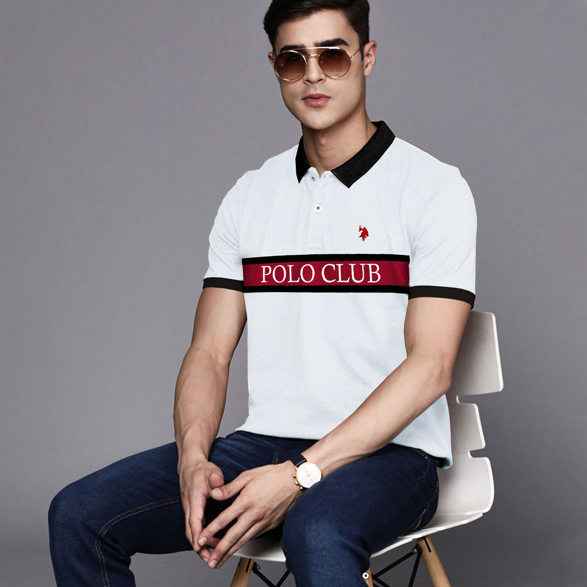 Polo Club Men Cotton Polo (Minor Fault)