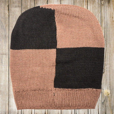 Color Block Inside Fur Beanie