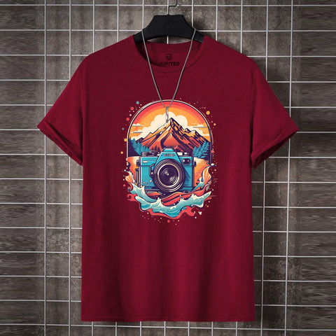 Jupiter Mountain Explorer Cotton Graphic Tee For Men