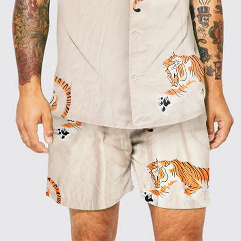 Jupiter Men Holiday Cotton Linen Single Short