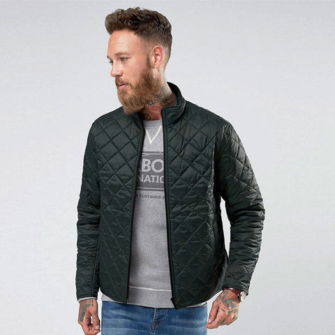 JUPITER GEOMETRIC PATTERN ZIP THROUGH PUFFER JACKET