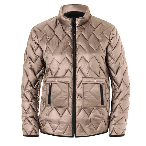 Jupiter Stand Collar puffer Jacket with Patch pockets